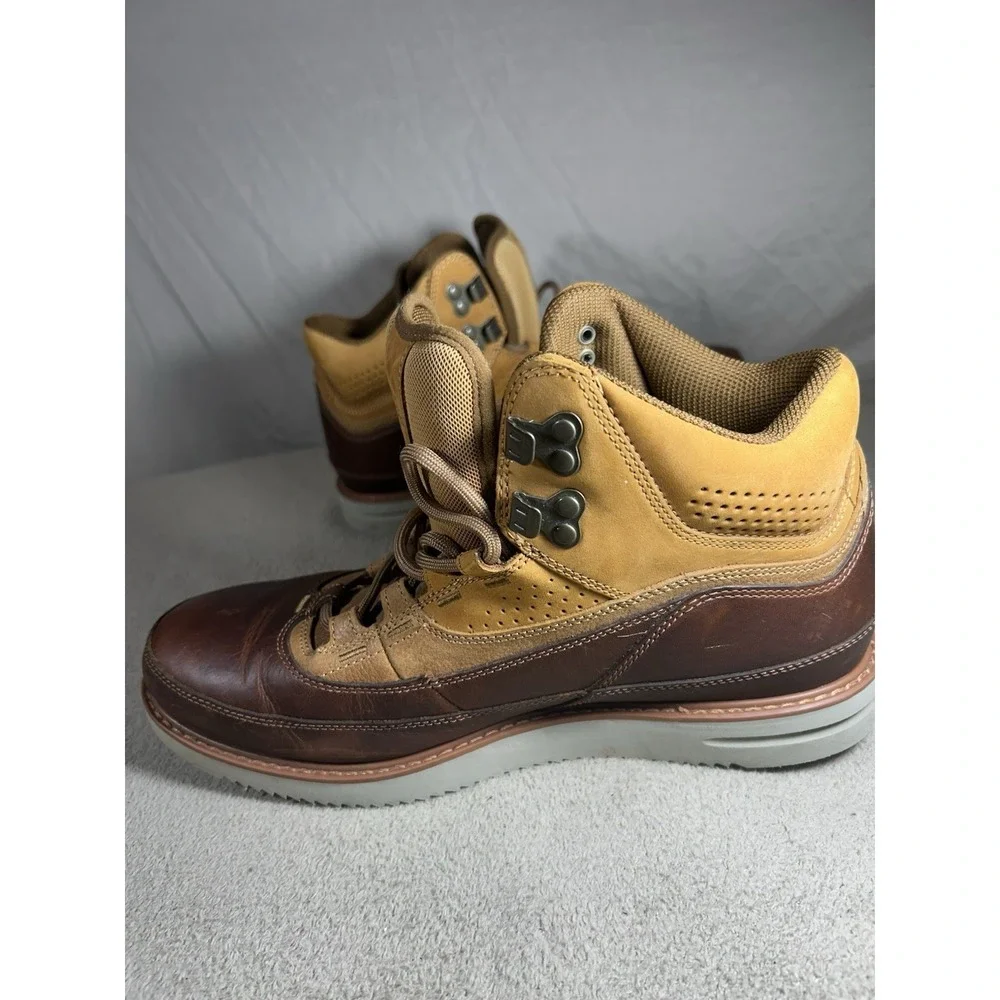 Timberland Boots Mens Size 10 Brown Leather Suede Chukka Wedge Sole Shoes A1HHL